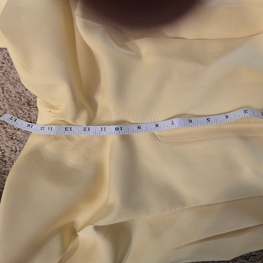 Linda Allard Tracy Allen Yellow silk pant suit - Picture 5 of 6